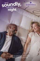 Slumberdown Sleep Soundly Deep 5cm Mattress Topper in White - Size: Super King - thumbnail 3