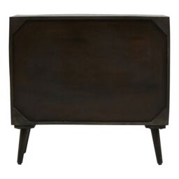 Orsina Stylish Two-Drawer Mango Wooden Sideboard, Mid-Century Modern Side Board for Living Room Organization in Gold - thumbnail 5