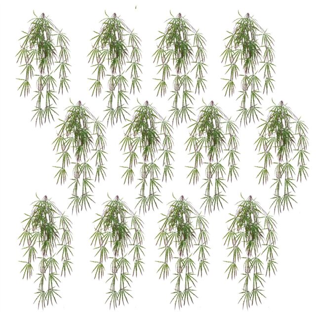 Leaf Pack of 12 x 100cm Artificial Hanging Acer Plant in Green - Size: 12 x 100 cm - image 1