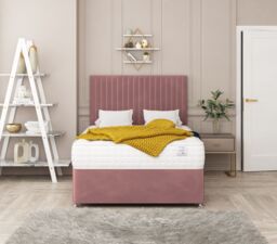 "Bed Choices Manhattan Bed Set No drawer - Includes Mattress & 26"" Headboard in Pink - Size: Small Double" - thumbnail 2