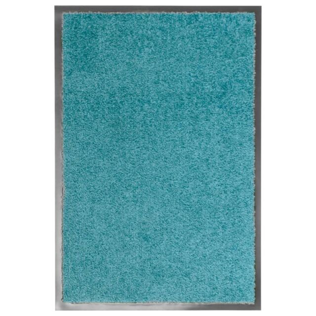 Berkfield Home Doormat Washable Cyan 40x60 cm in Black - image 1