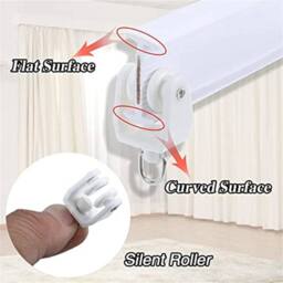 PAWNORA 5M Flexible Curtain Track Rod Rail in White - thumbnail 5