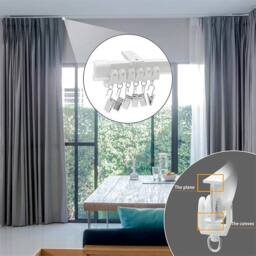 PAWNORA 5M Flexible Curtain Track Rod Rail in White - thumbnail 6
