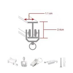 PAWNORA 5M Flexible Curtain Track Rod Rail in White - thumbnail 2