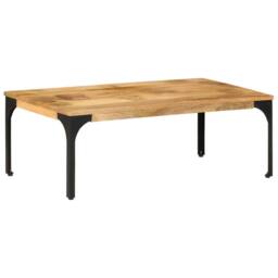 Berkfield Home Dense Coffee Table 100x55x35 cm Solid Wood Mango in Brown - Size: 100 x 55 x 35 cm - thumbnail 8