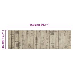 Berkfield Home Kitchen Rug Washable Fence 45x150 cm Velvet in Taupe - thumbnail 5