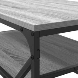 Berkfield Home Coffee Table with Shelf Grey Sonoma 90x50x40 cm¬†Engineered Wood - Size: 90 x 50 x 40 cm - thumbnail 8