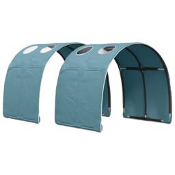 Berkfield Home Bed with Tunnel 3 pcs Sonoma Oak & Light Blue Engineered Wood in Brown - thumbnail 5