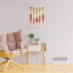 "Artery8 Mangold Wurzels Field Beet Ernst Benary Canvas Wall Art Print in White - Size: W12"" x H16""" - thumbnail 3