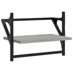 Berkfield Home Wall Shelves with Bars 2 pcs Grey Sonoma 40x25x30 cm - Size: 40 x 25 x 30 cm - thumbnail 4