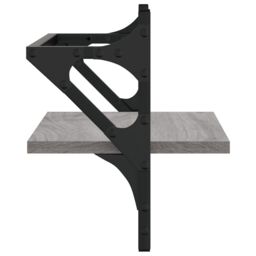 Berkfield Home Wall Shelves with Bars 2 pcs Grey Sonoma 40x25x30 cm - Size: 40 x 25 x 30 cm - thumbnail 6