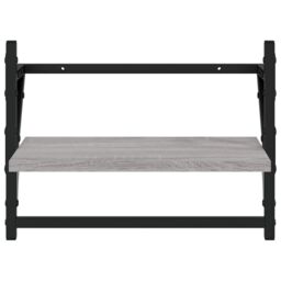 Berkfield Home Wall Shelves with Bars 2 pcs Grey Sonoma 40x25x30 cm - Size: 40 x 25 x 30 cm - thumbnail 5