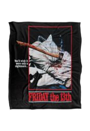 Friday the 13th Blanket, 152x127 cm Pillow Axe Poster Silky Touch Super Soft Throw Blanket in White - thumbnail 1