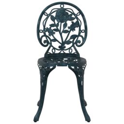 Berkfield Home 3-Piece Garden Bistro Set - Green Cast Aluminum - thumbnail 7