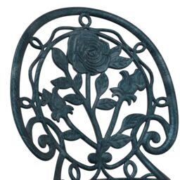Berkfield Home 3-Piece Garden Bistro Set - Green Cast Aluminum - thumbnail 9