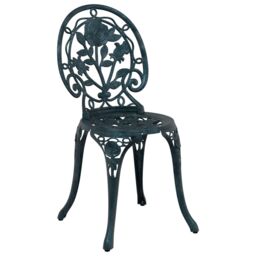 Berkfield Home 3-Piece Garden Bistro Set - Green Cast Aluminum - thumbnail 4