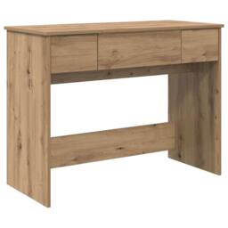 Berkfield Home Dressing Table with Mirror Artisan Oak 100x45x76 cm in Beige - Size: 100 x 45 x 76 cm