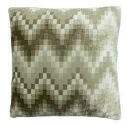 Paoletti Broadway Woven Zig Zag Cushion in Natural - Size: 55 cm x 55 cm - thumbnail 1