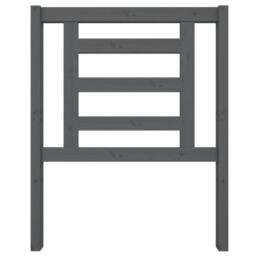 Berkfield Home Bed Headboard Grey 81x4x100 cm Solid Wood Pine - Size: 81 x 4 x 100 cm - thumbnail 3