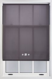 Furnished Daylight Roller Blinds with Triple Square Eyelets - Trimmable Window Shade in Dark Grey - Size: 150 cm width x 210 cm drop - thumbnail 1