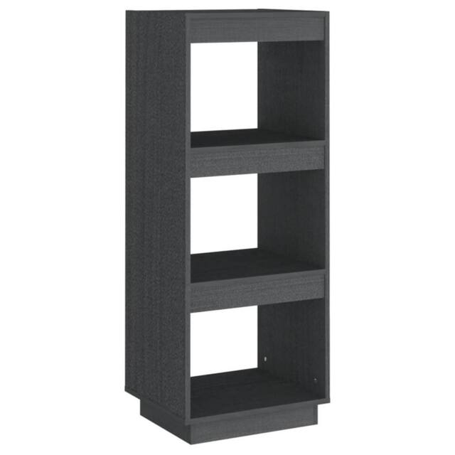 Berkfield Home Book Cabinet/Room Divider Grey 40x35x103 cm Solid Pinewood - Size: 40 x 35 x 103 cm - image 1