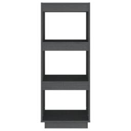 Berkfield Home Book Cabinet/Room Divider Grey 40x35x103 cm Solid Pinewood - Size: 40 x 35 x 103 cm - thumbnail 5