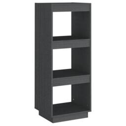 Berkfield Home Book Cabinet/Room Divider Grey 40x35x103 cm Solid Pinewood - Size: 40 x 35 x 103 cm - thumbnail 1