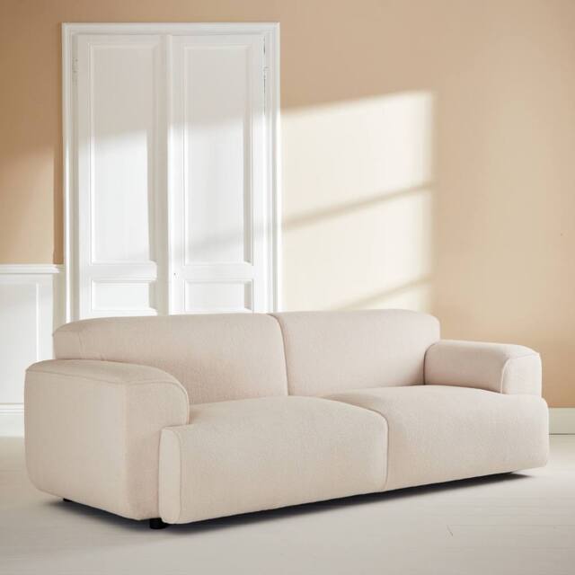 sweeek 3-seater Sofa In Boucle Fabric in Cream - image 1