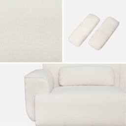 sweeek 3-seater Sofa In Boucle Fabric in Cream - thumbnail 4