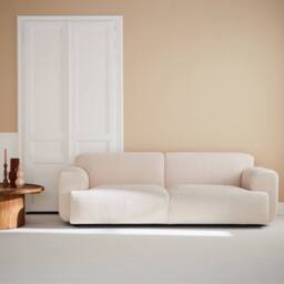 sweeek 3-seater Sofa In Boucle Fabric in Cream - thumbnail 6