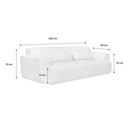 sweeek 3-seater Sofa In Boucle Fabric in Cream - thumbnail 5