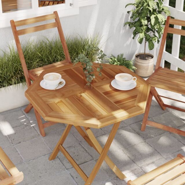 Berkfield Home Table Top 70x70x2.5 cm Octagonal Solid Wood Teak in Brown - image 1