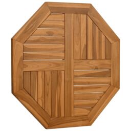 Berkfield Home Table Top 70x70x2.5 cm Octagonal Solid Wood Teak in Brown - thumbnail 3