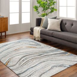 Livabliss San Francisco-Modern Pink Grey Yellow Blue Green Graphic Living Dining Rug - Size: 200 cm x 275 cm - thumbnail 1