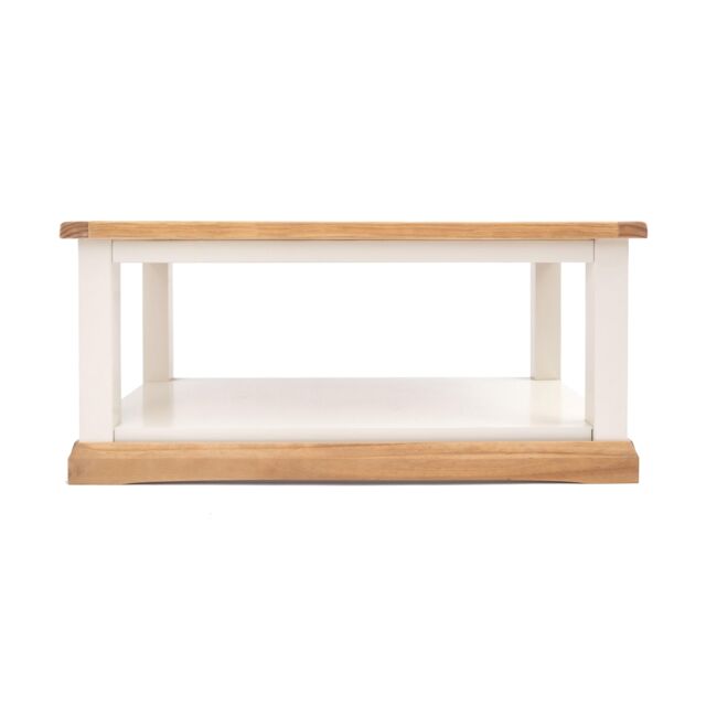 Cabinet Bits Coffee Table with Shelf - H45 W100 D60cm in Off-White - image 1