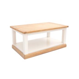 Cabinet Bits Coffee Table with Shelf - H45 W100 D60cm in Off-White - thumbnail 3