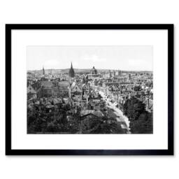 "Artery8 Vintage Photo 1890 High Street Oxford England 12x16"" Framed Art Print in Grey - Size: W12"" x H16""" - thumbnail 1