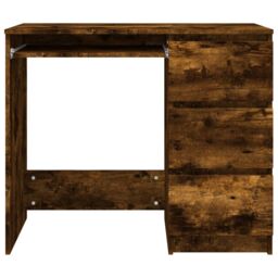Berkfield Home Desk Smoked Oak 90x45x76 cm Engineered Wood in Brown - Size: 90 x 45 x 76 cm - thumbnail 5