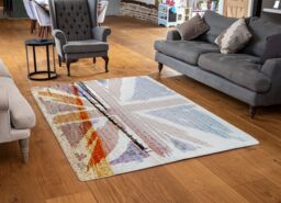 Benjamin Tate Design Union Jack Beach Rug in Natural - Size: Large - thumbnail 2