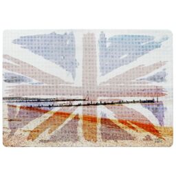 Benjamin Tate Design Union Jack Beach Rug in Natural - Size: Large - thumbnail 1