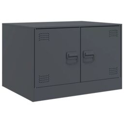 Berkfield Home Coffee Table Anthracite 67x50x44 cm Steel in Brown - Size: 67 x 50 x 44 cm - thumbnail 2
