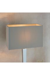 Netlighting Moreto 1 Light Table Lamp Chrome with Grey Silk Effect Shade B22 - thumbnail 5