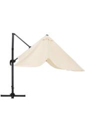 Living and Home Large Square Canopy Rotating Outdoor Cantilever Parasol with Fillable Base in Beige - thumbnail 4