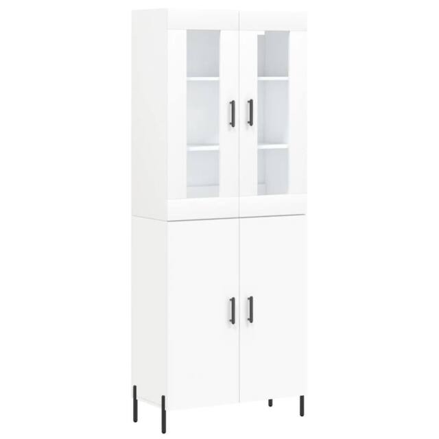 Berkfield Home Highboard White 69.5x34x180 cm Engineered Wood - image 1