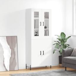 Berkfield Home Highboard White 69.5x34x180 cm Engineered Wood - thumbnail 2