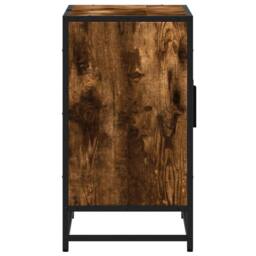 Berkfield Home Bathroom Sink Cabinet Smoked Oak 90x33x60 cm Engineered Wood in Brown - Size: 90 x 33 x 60 cm - thumbnail 6