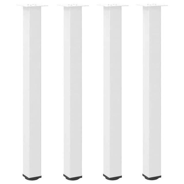 Berkfield Home Coffee Table Legs 4 pcs White 100-102 cm Steel - image 1