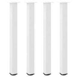 Berkfield Home Coffee Table Legs 4 pcs White 100-102 cm Steel - thumbnail 1