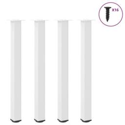 Berkfield Home Coffee Table Legs 4 pcs White 100-102 cm Steel - thumbnail 2