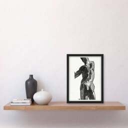 Artery8 Anatomical study of gluteal muscles Stolk Framed Wall Art Print in White - Size: A4 - thumbnail 4